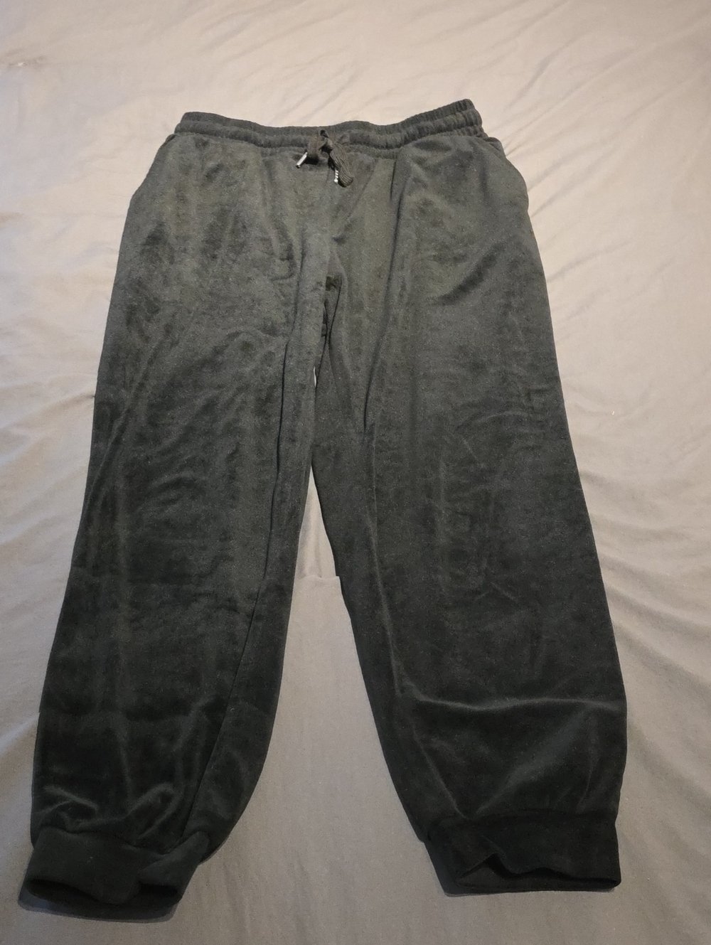 if it were me Black Velour Joggers
